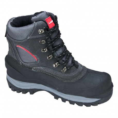 ŚNIEGOWCE ZAMSZ/OXFORD SZARO-CZERWONE, "47", LAHTI