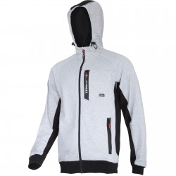 BLUZA Z KAPTUREM I SUWAKIEM SZARO-CZARNA, "3XL", CE, LAHTI