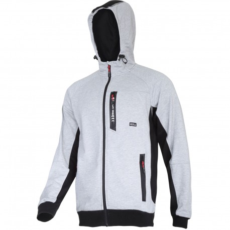 BLUZA Z KAPTUREM I SUWAKIEM SZARO-CZARNA, "3XL", CE, LAHTI