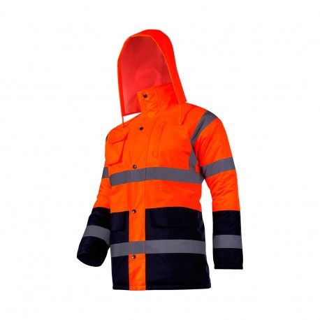 KURTKA OSTRZEGAWCZA OCIEP., POMARAŃCZOWA, "2XL", CE, LAHTI