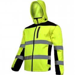 SOFTSHELL OSTRZEG. Z ODPINANYMI RĘK., ŻÓŁTY, "XL", CE, LAHTI