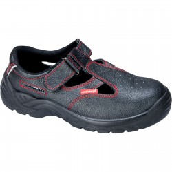 SANDAŁY SKÓRZANE CZARNE, S1 SRC, "44", CE, LAHTI