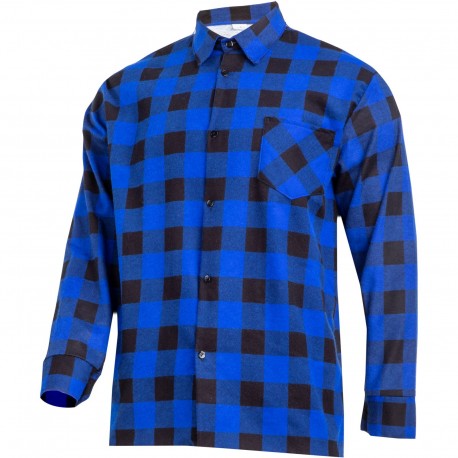 KOSZULA FLANELOWA KRATA NIEBIESKA, 170G/M2, "2XL", CE, LAHTI