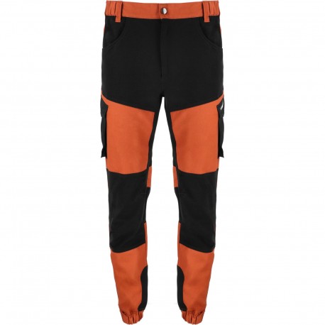 SPODNIE Z ELEMENTAMI STRETCH CEGLASTO-CZARNE, "XL", CE,LAHTI