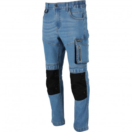 SPODNIE JEANSOWE JASNONIEB. STRETCH ZE WZMOC. ,S", CE, LAHTI