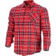 KOSZULA FLANELOWA CZERW-GRANAT., 170G/M2, "S", CE, LAHTI