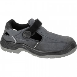 SANDAŁY ZAMSZOWE SZARO-CZARNE, S1 FO SR, "43", CE, LAHTI